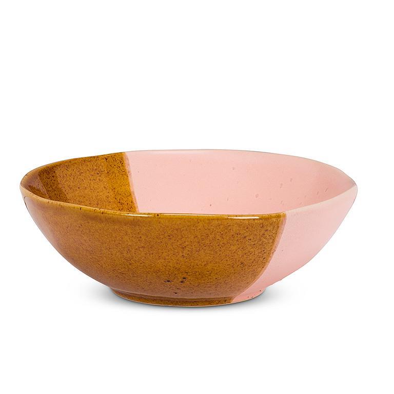 Tri-Colour Pink Bowl